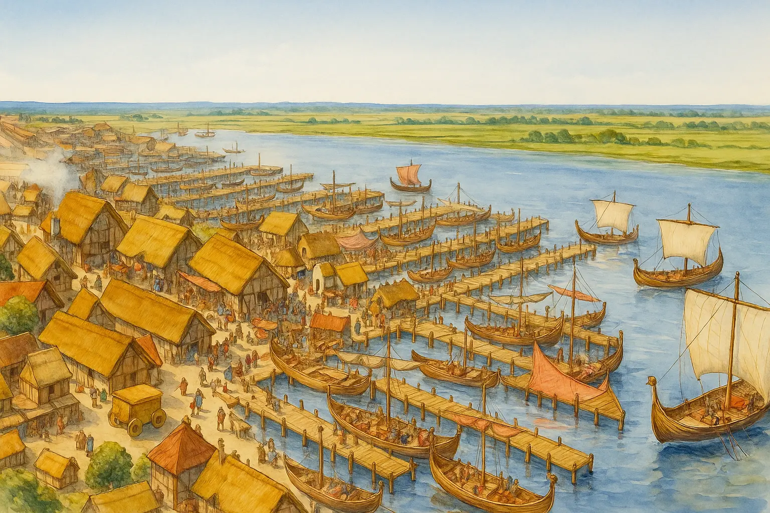 Reconstruction of Dorestad trading port